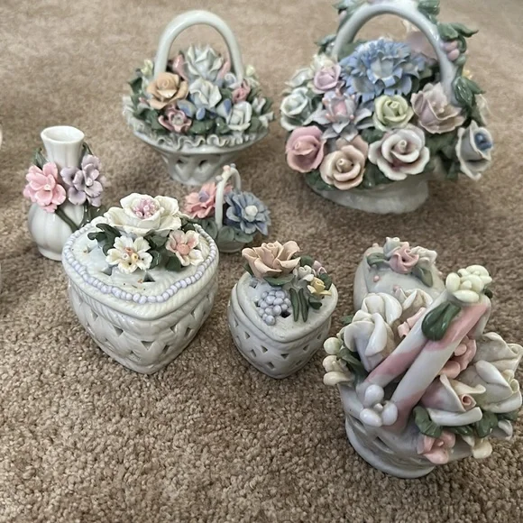 Floral Porcelain Figurine Collection - Picture 3 of 7